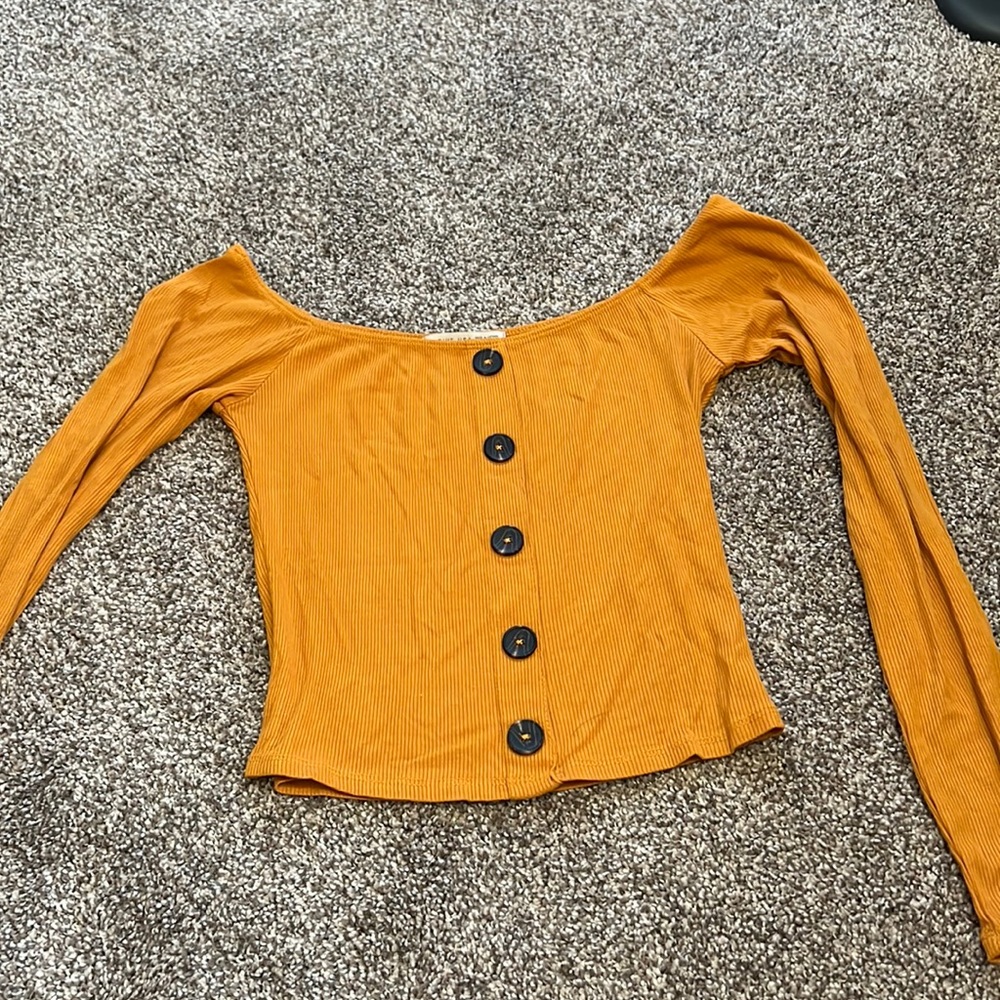 Cropped off the shoulder top